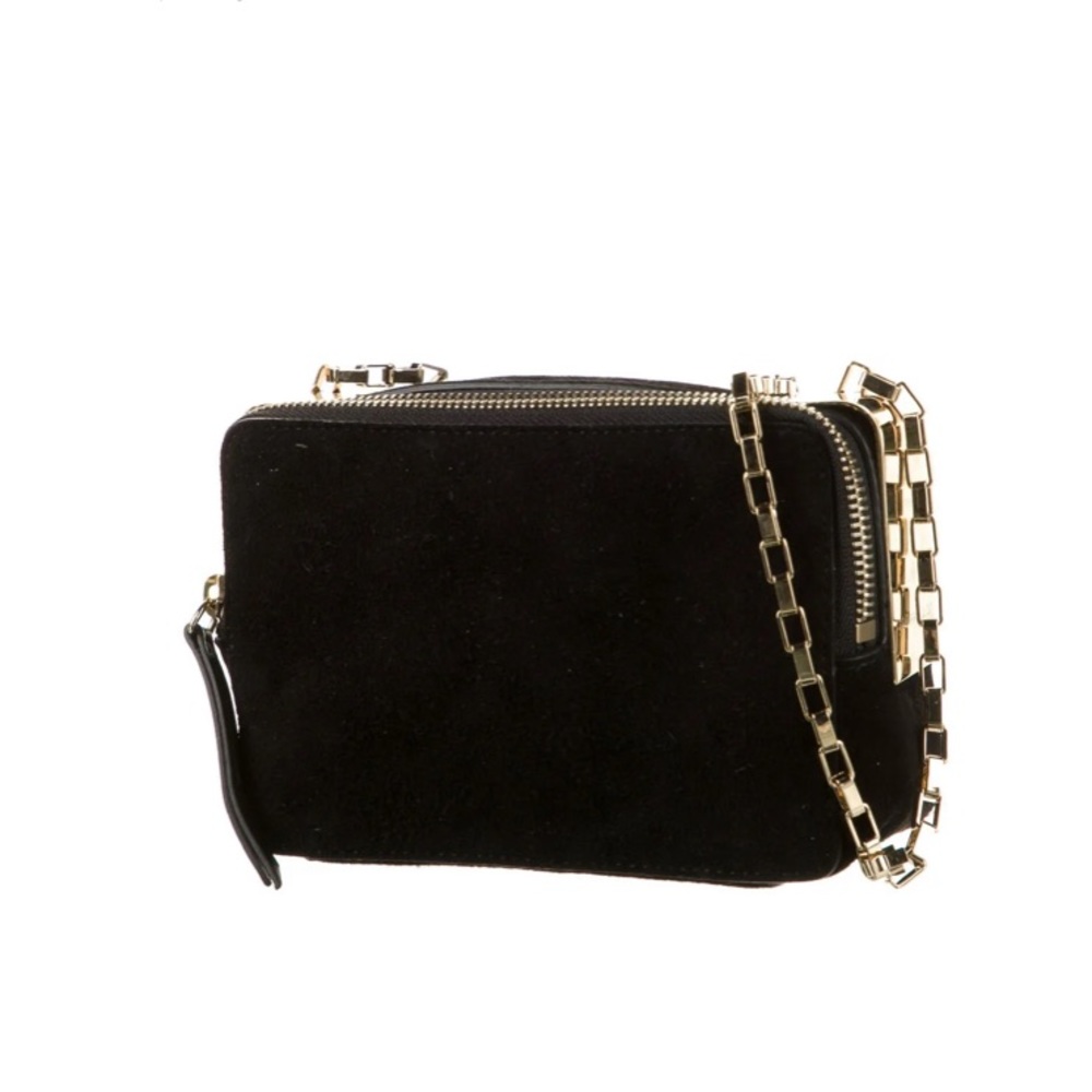 TAMARA MELLON
Suede Chain-link Crossbody Bag